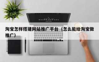 梨树县淘宝怎样搭建网站推广平台（怎么能给淘宝做推广）