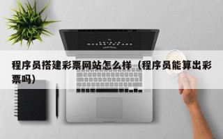 梨树县程序员搭建彩票网站怎么样（程序员能算出彩票吗）
